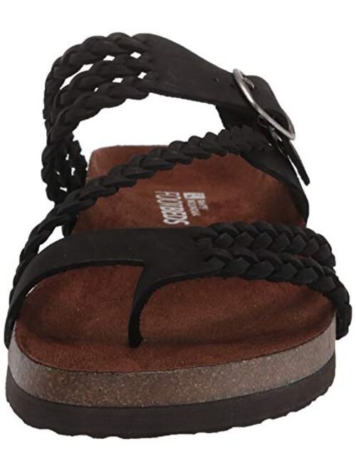 WHITE MOUNTAIN Shoes Hayleigh Leather Footbeds Sandal