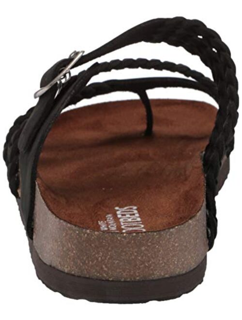 WHITE MOUNTAIN Shoes Hayleigh Leather Footbeds Sandal