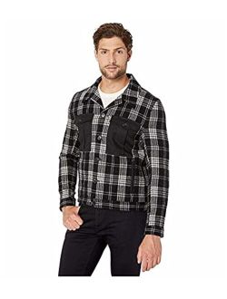 Men's Standard Fit Wool Cotton Combo Shirt Jacket