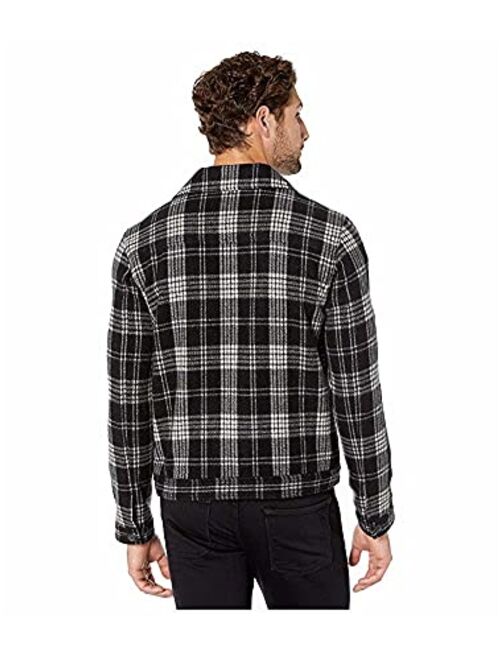 Billy Reid Men's Standard Fit Wool Cotton Combo Shirt Jacket