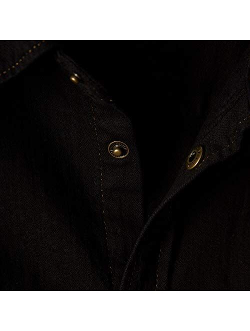 Billy Reid Men's Denim Shirt Black Dye