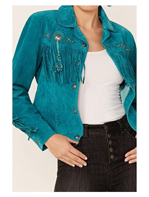 Scully Women's Suede Leather Fringe Jacket Plus - L152-27-Plus