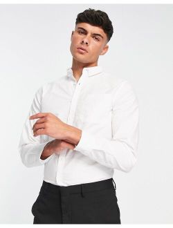 long sleeve oxford shirt in white