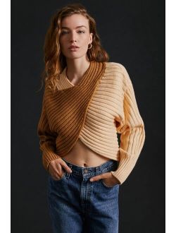 By Anthropologie Colorblock Shrug Sweater