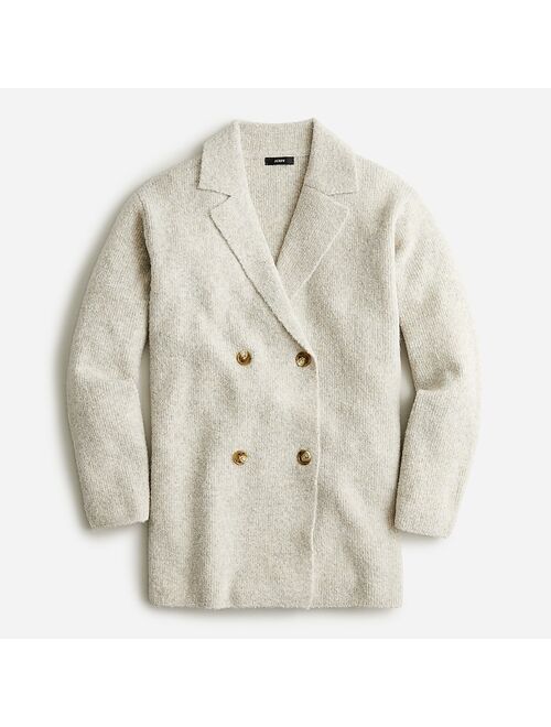 J.Crew Cotton-boucle double-breasted sweater-blazer