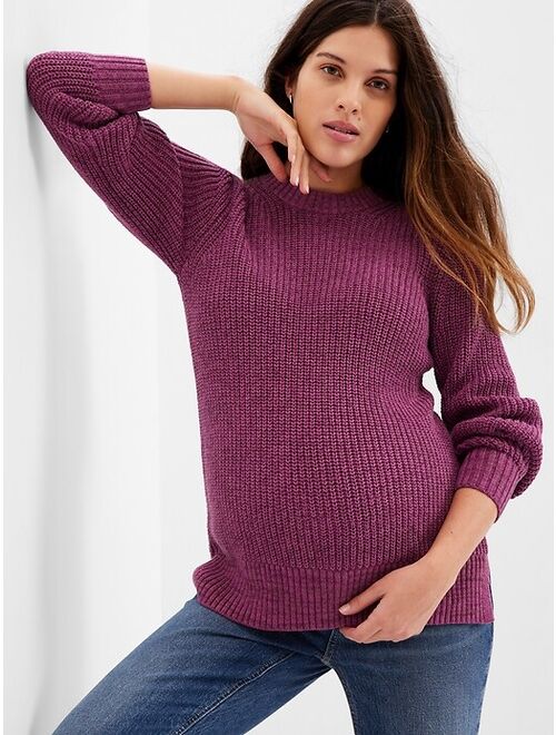 Gap Maternity Shaker-Stitch Sweater