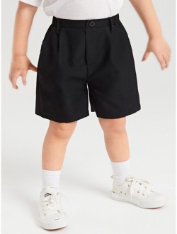Toddler Boys Solid Wide Leg Shorts