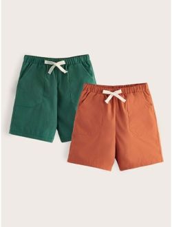 Toddler Boys 2pack Drawstring Waist Slant Pocket Shorts