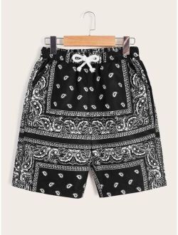 Boys Paisley Print Shorts