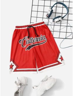 Boys Letter Graphic Track Shorts
