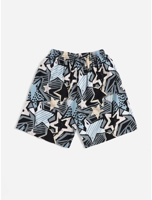 Shein Boys Star Print Elastic Waist Shorts