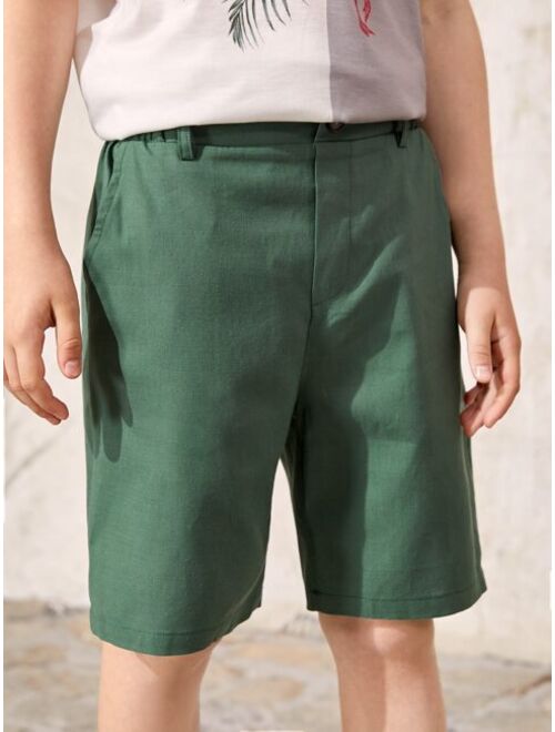 SHEIN Boys 1pc Slant Pockets Shorts