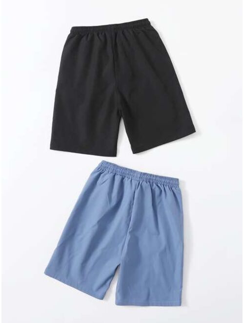 SHEIN Boys 2 Pack Slant Pocket Shorts