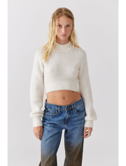 Urban Outfitters UO Avril Cropped Mock Neck Sweater