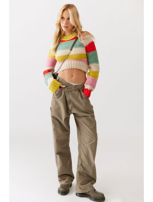 Urban Outfitters UO Avery Striped Mock Neck Sweater