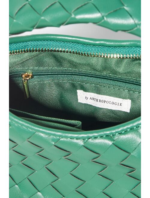 By Anthropologie Woven Faux Leather Satchel