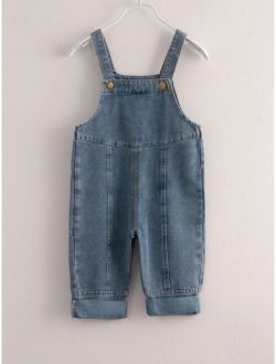 Toddler Boys Solid Denim Overall