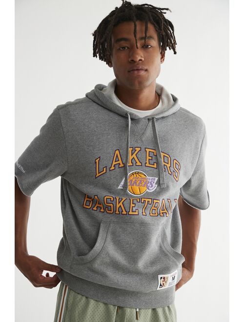 Mitchell & Ness Los Angeles Lakers Short Sleeve Hoodie Sweatshirt