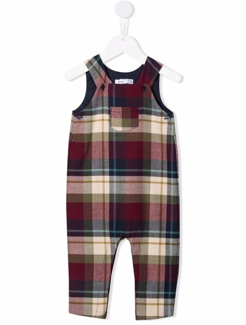 Knot Horance check-pattern overalls