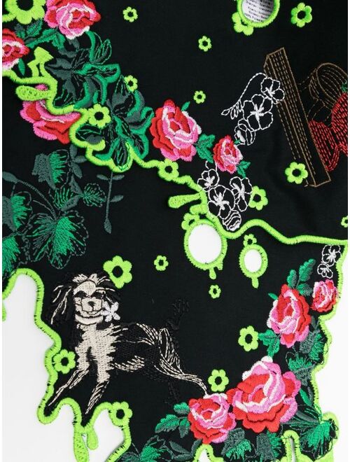 Vivetta floral-embroidered collar