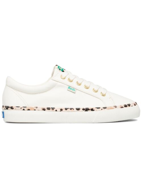 KEDS Women's Jump Kick Leopard Canvas Casual Sneakers from Finish Line
