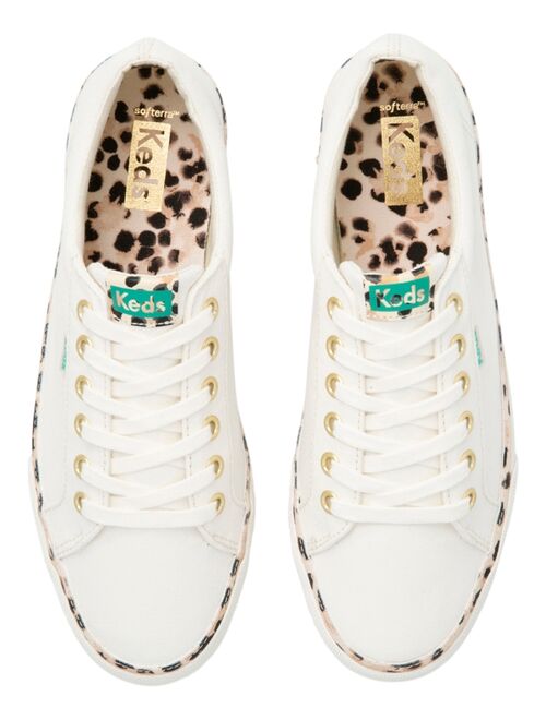 KEDS Women's Jump Kick Leopard Canvas Casual Sneakers from Finish Line
