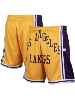 Men's Gold-Tone Los Angeles Lakers Hardwood Classics Big Face 2.0 Shorts