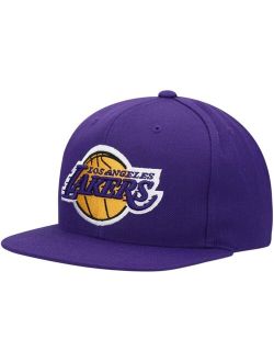 Purple Los Angeles Lakers Team Ground Snapback Hat