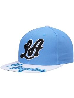 x Lids Powder Blue, White Los Angeles Lakers Hardwood Classics Reload 3.0 Snapback Hat
