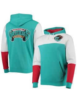 Turquoise Vancouver Grizzlies Hardwood Classics Fusion 2.0 Colorblock Pullover Hoodie