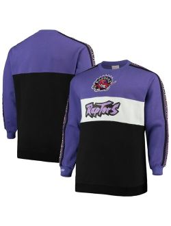 Men's Purple, Black Toronto Raptors Hardwood Classics Big and Tall Leading Scorer Fleece Pullover Sweatshirt