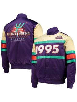 Purple Hardwood Classics 1995 NBA All-Star Weekend Satin Full-Button Jacket