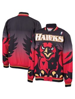 Black Atlanta Hawks Hardwood Classics Authentic Warm-Up Full-Snap Jacket