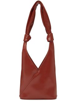 Red Faux-Leather Messenger Bag