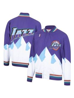 Purple Utah Jazz Hardwood Classics Authentic Warm-Up Full-Snap Jacket