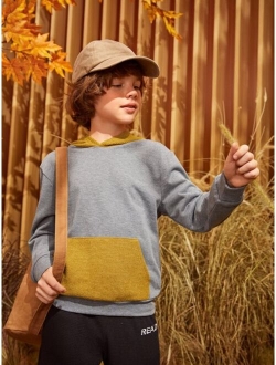 Boys Colorblock Kangaroo Pocket Hoodie