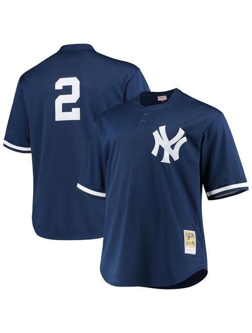 Mitchell & Ness Men's Derek Jeter Navy New York Yankees Big and Tall Batting Practice Replica Player Jersey