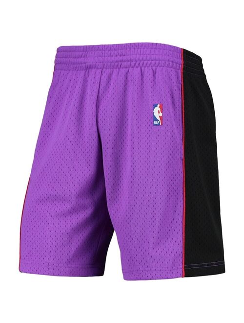 Men's Mitchell & Ness Purple Toronto Raptors Hardwood Classics Primary Logo Swingman Shorts