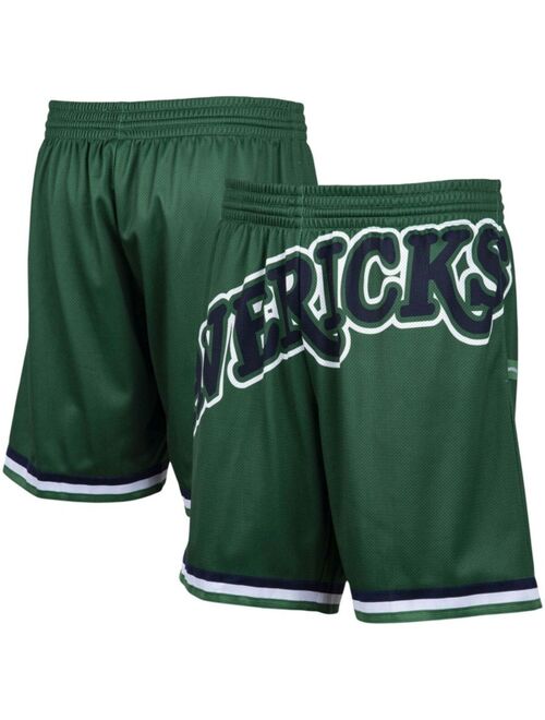 Mitchell & Ness Men's Green Dallas Mavericks Hardwood Classics Big Face 2.0 Shorts