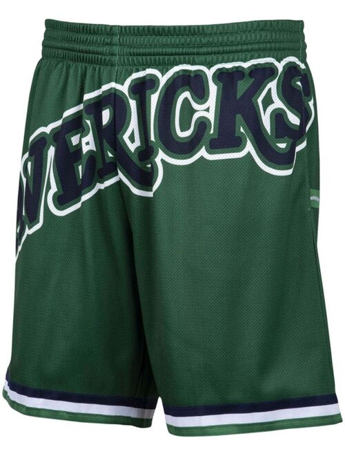 Mitchell & Ness Men's Green Dallas Mavericks Hardwood Classics Big Face 2.0 Shorts