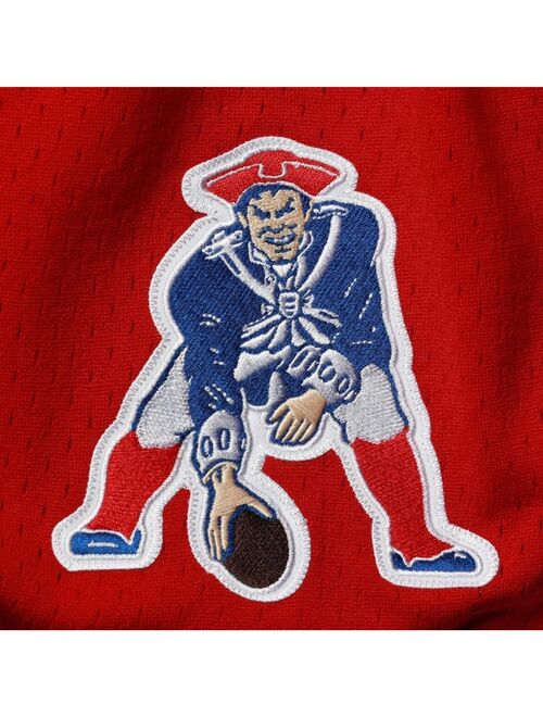 Men's Mitchell & Ness Red New England Patriots Just Don Gold Rush Shorts