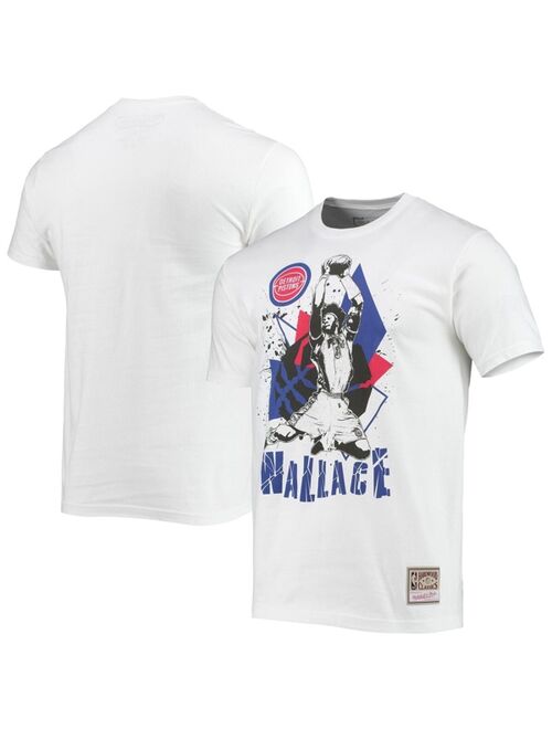 Mitchell & Ness Men's Ben Wallace White Detroit Pistons Suite Sensations Player T-shirt