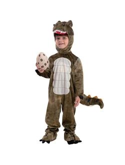 Child Unisex Brown T-rex Realistic Costume-3T