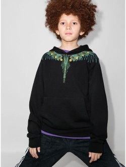 Marcelo Burlon County Of Milan Kids Wings-print cotton-blend hoodie