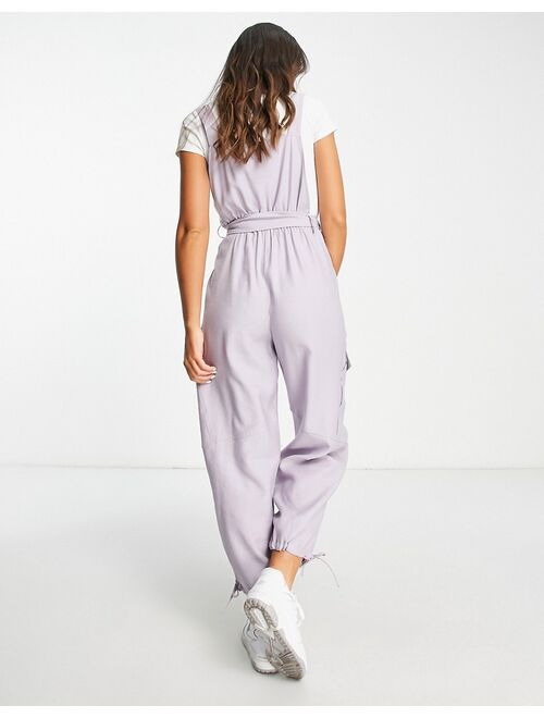 ASOS DESIGN overalls in lilac