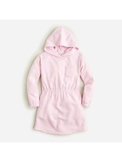 Girls' hooded dress in french terry
