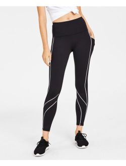 ID IDEOLOGY Women's Contrast Piping 7/8 Leggings, Created for Macy's