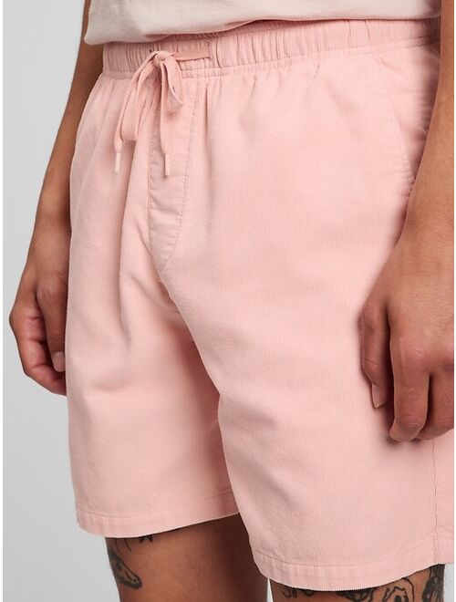 Gap Corduroy Solid E-Waist Drawstring Shorts