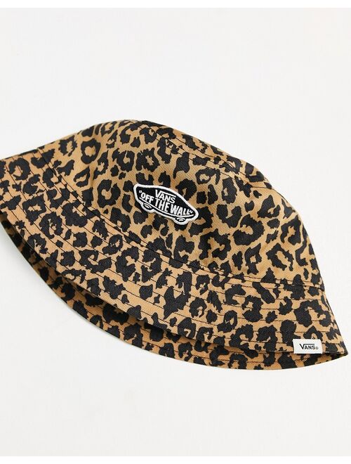 Vans Hankley bucket hat in leopard print