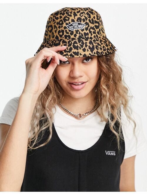 Vans Hankley bucket hat in leopard print